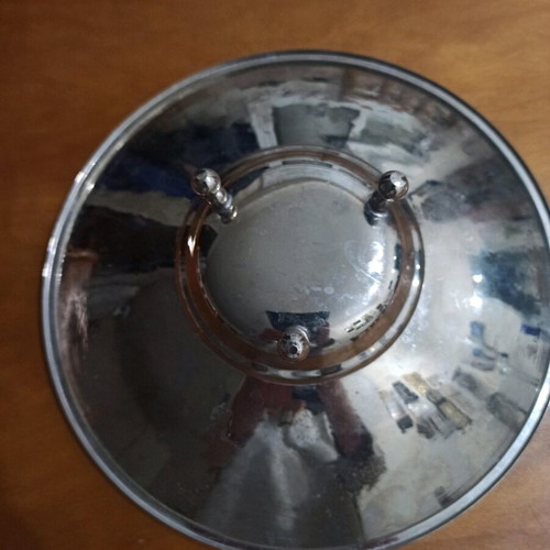 24K decorative plate like new with embossed gold decoration
