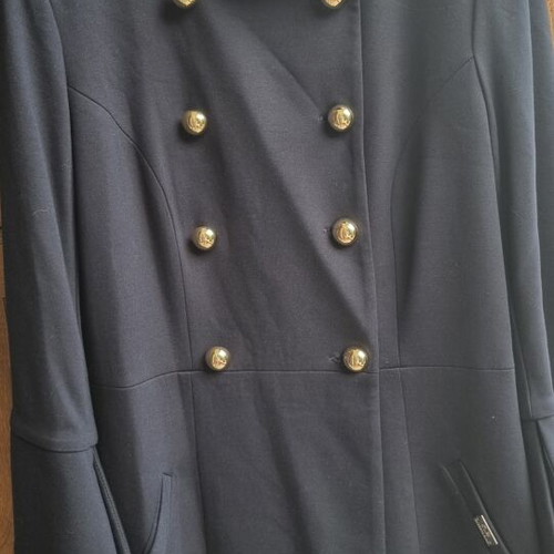 Roberta Biagi dark blue coat like new, elegant double-breasted