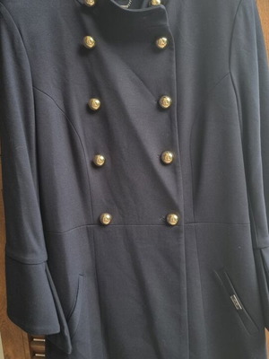 Roberta Biagi dark blue coat like new, elegant double-breasted