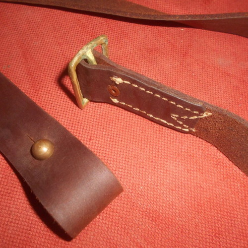 Leather soldier's sling 1940-41 WWII Greek Army used