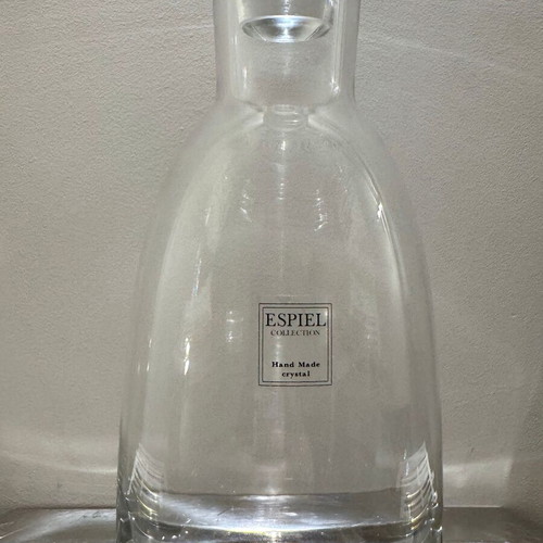 Espiel Bottle made of handmade crystal like new with lid