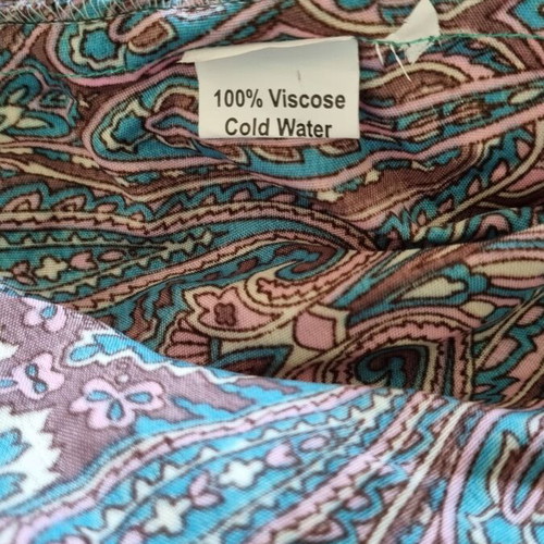 Short dress 100% viscose new, one size multicolor