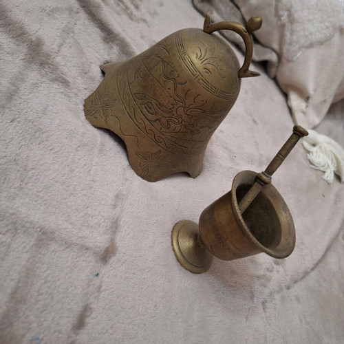 Vintage brass decorative items like new, set of 2 pieces