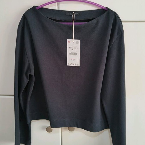 Zara Women's Black Cotton Blouse New Size M