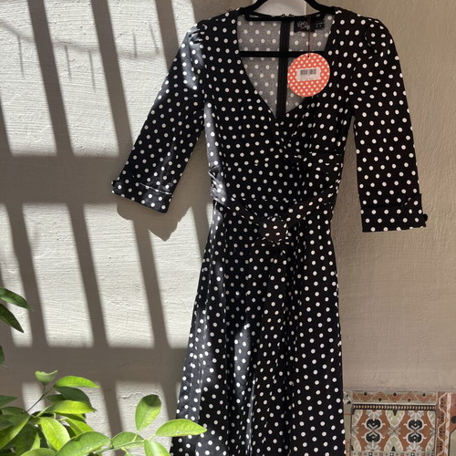 Dolly & Dotty 50s Vintage Dress Set new, black and turquoise