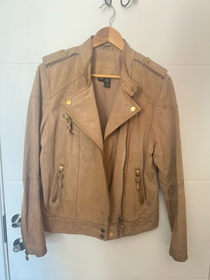 Mango suede leather jacket used, size XL, beige