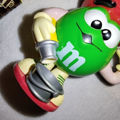 Vintage M&M's dispenser and light up candy fan set used