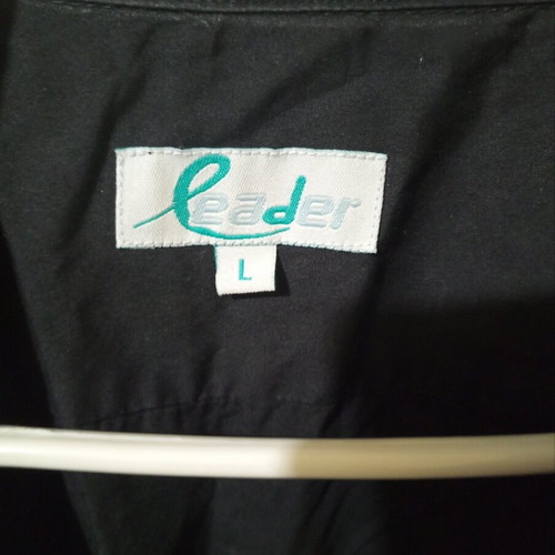 Leader men's black shirt size Large like new, long sleeve