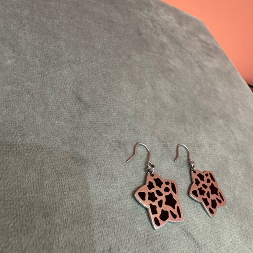 Folli Follie silver double-sided earrings new, black details