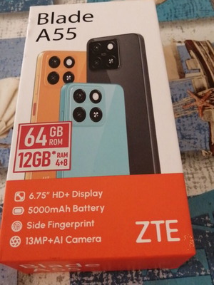 Ολοκαίνουριο smartphone ZTE Blade A55, 64GB, 4GB RAM, 6,75" οθόνη, 5000mAh