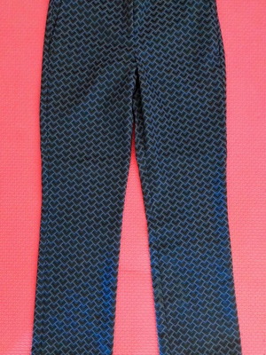 Hanita women's pants used, Italian, blue and brown