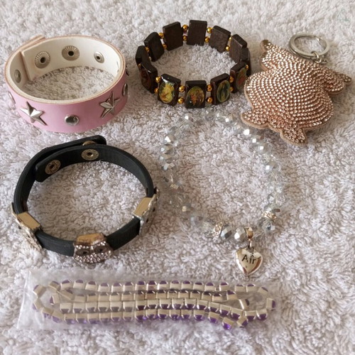 Bijou bracelets new with gift Swarovski bracelets and keychain