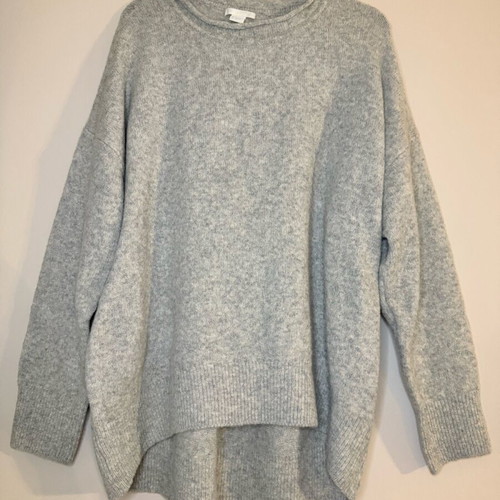 H&M knit sweater gray melange oversize like new size S