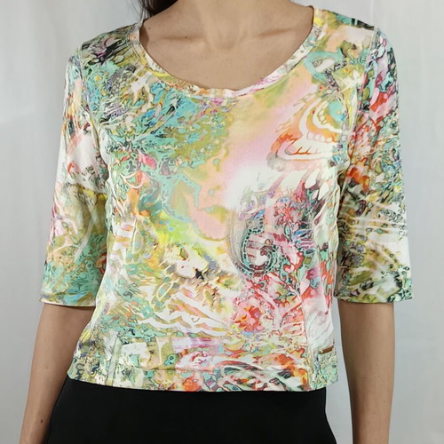 Joseph Ribkoff blouse multicolor with abstract pattern like new