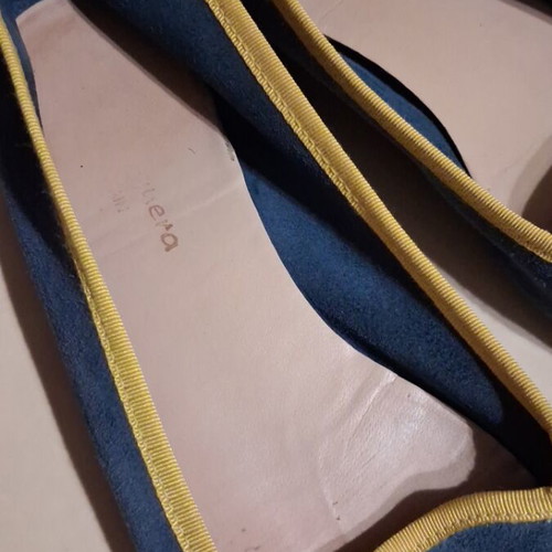 Ballet flats suede used, size 39.5