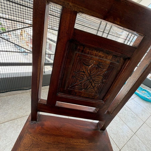 Dining table with chairs used, sturdy construction