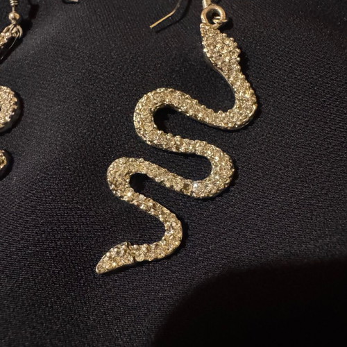Snake rhinestone necklace used