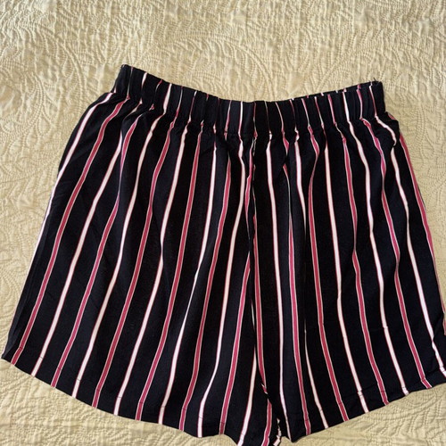 Anel women's shorts like new, black with vertical stripes, size L