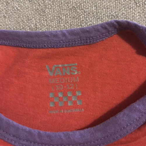 Vans t-shirt used for girls 10-12 years pink with hearts