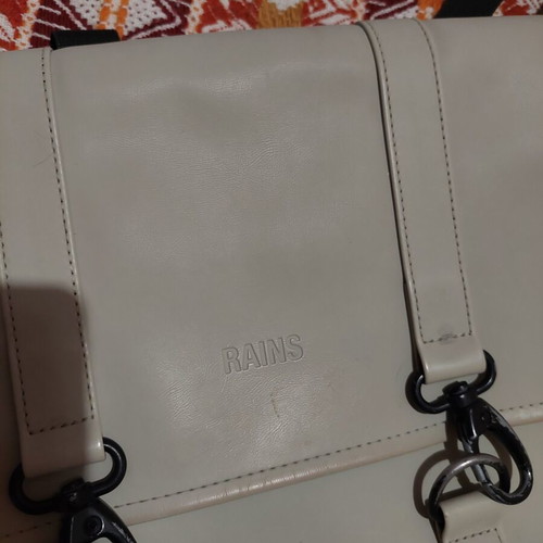 Rains backpack used, gray color, small inner pocket