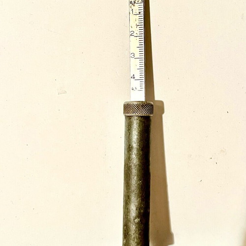 Antique tire pressure manometer used, 1920-30, in atmospheres (AT)