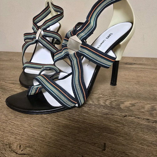 United Nude women's high-heeled sandals used, multicolor leather