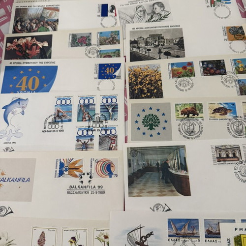 First Day Covers pack of 140, 80s-90s Greece