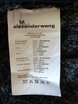 Alexander Wang two tone long sleeve cardigan like new, size M