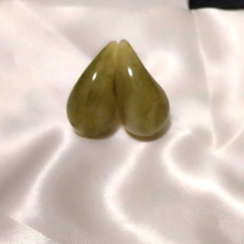 Water Drop Earrings in Olive Green Shades new
