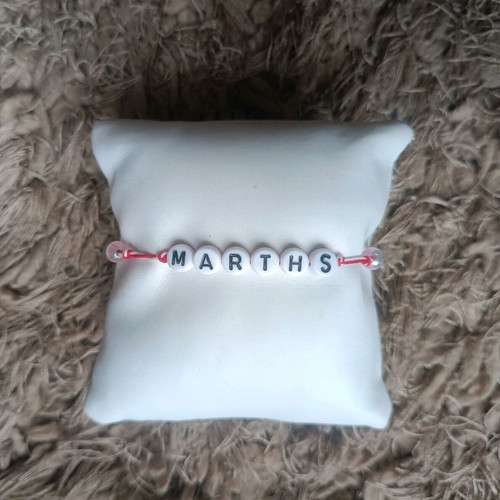 Martaki bracelet new, handmade with letters and beads