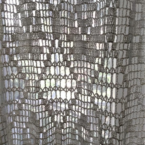 Handmade knitted curtains 3 panels in excellent condition