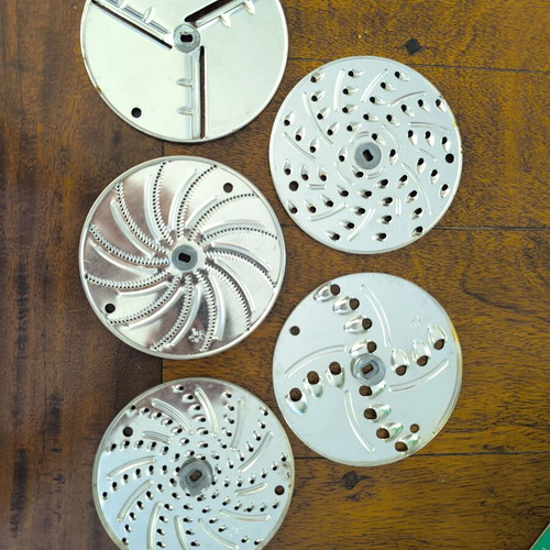 Moulinex vintage manual vegetable slicer with five cutting discs