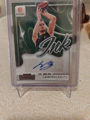 2025-26 Panini Contenders EuroLeague Laurynas Birutis Ink Auto Green κάρτα σαν καινούργιο
