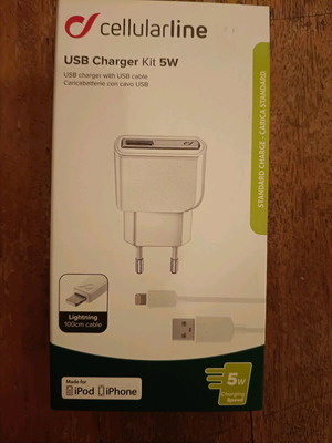 Cellularline Charger Kit 5W new for Apple devices with Lightning cable