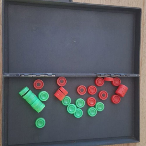 Magnetic Checkers Board Game like new for 2 players