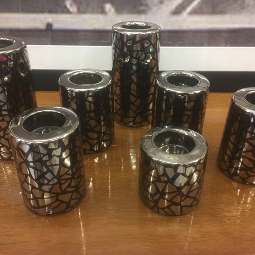Reso candle holders like new, set of three sizes