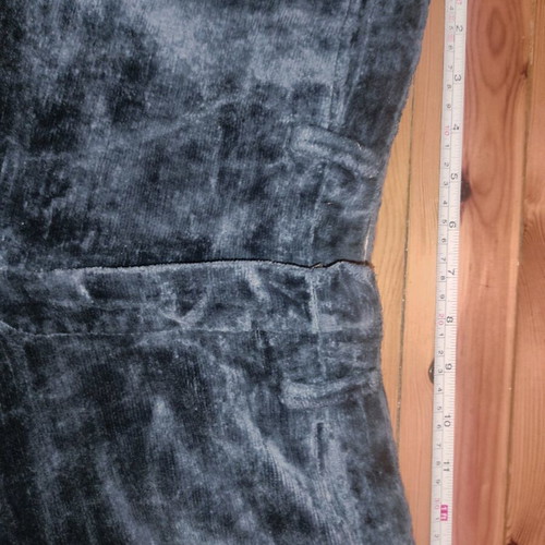 Velvet flare trousers blue used, size XS