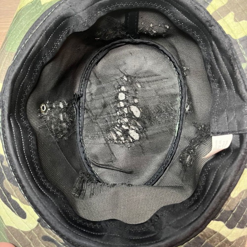 Camouflage hat used
