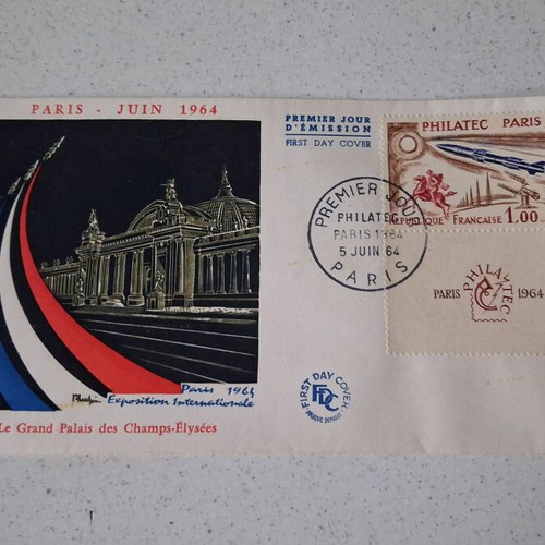 Philatec Paris 1964 First Day Cover from France, new