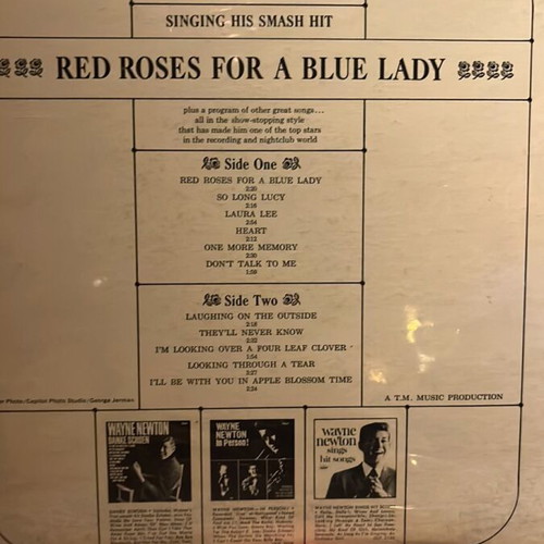 Wayne Newton Red Roses For A Blue Lady LP used