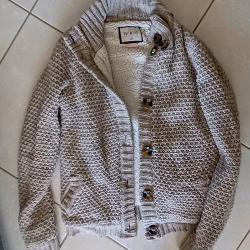 Bershka women's cardigan size L with detachable hood, like new