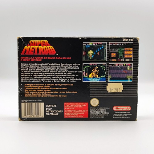 Super Metroid SNES Complete in Box used PAL ESP Super Nintendo