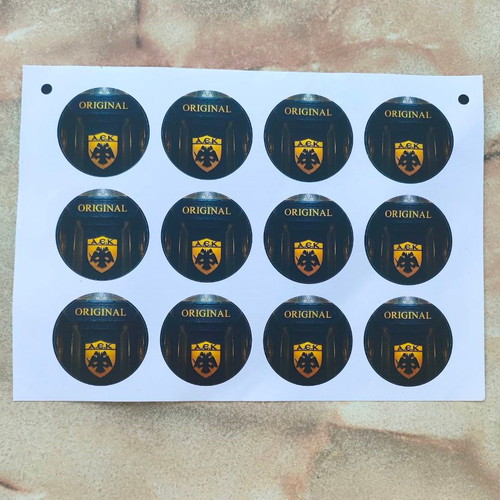 AEK Original stickers pack of 12, diameter 3 cm, like new