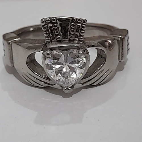 Claddagh ring used, silver