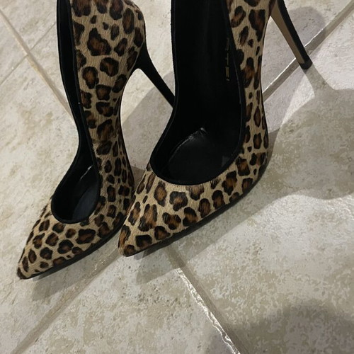 Mourtzi leopard pumps size 41 like new, 10 cm heel