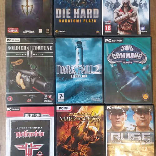 Pc games used, pack of 15