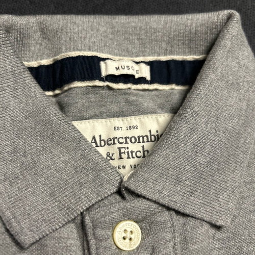 Abercrombie & Fitch men's short-sleeve polo gray like new