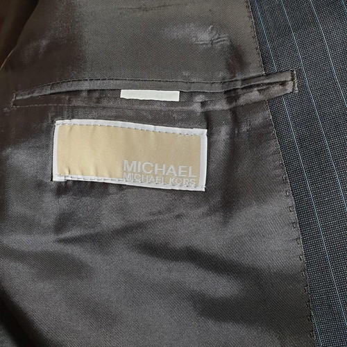 Authentic Michael Kors men's jacket gray with blue stripes, size L, like new