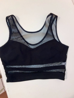 See through top used, transparent short with chest support