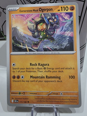 Κάρτα Cornerstone Mask Ogerpon Reverse Holo καινούργια